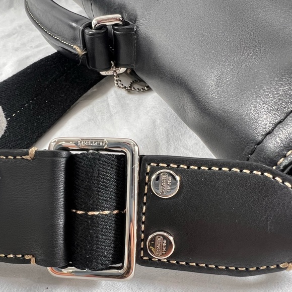 COACH Black Leather Briefcase Messenger Bag - Picture 15 of 16